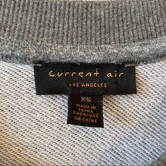 Anthropologie "Current Air" Polka Dot Heather Grey Sweatshirt (XS) - Picture 9 of 9
